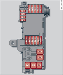 Engine compartment: Fuse layout